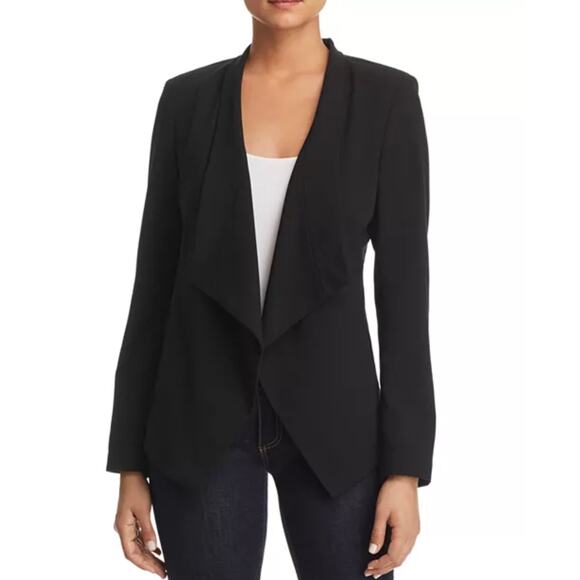 Michael Kors Black Draped Open-Front Women's Cardigan Jacket Size 16 - Picture 1 of 8